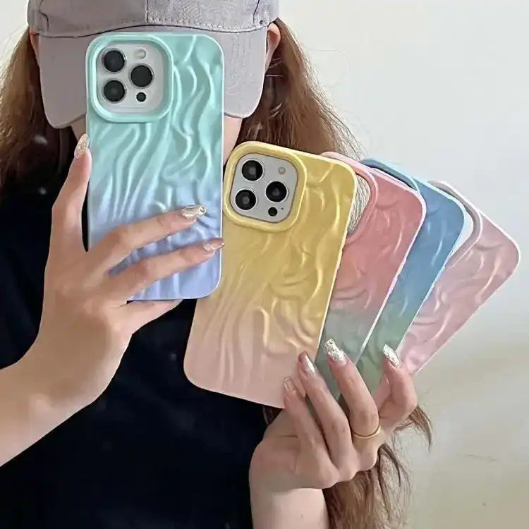 Wrinkle Gradient Oily Feel TPU Phone Case MyMobile