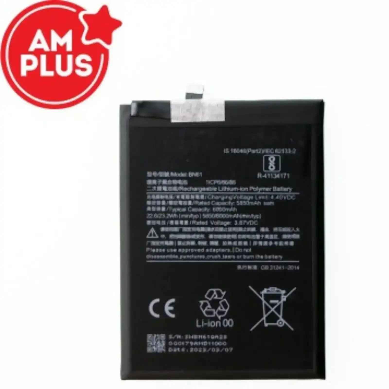 Xiaomi Poco X3 Replacement Battery 5850mAh AMPLUS