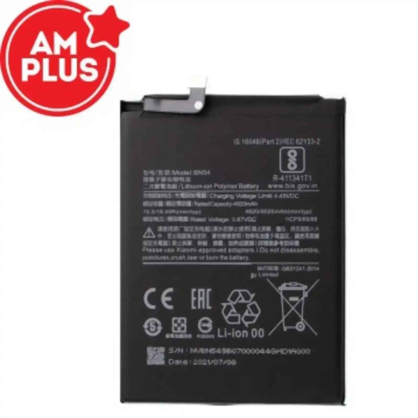 Xiaomi Redmi 9 / Note 9T / 10X 4G / Note 9 5G Replacement Battery 4920mAh AMPLUS