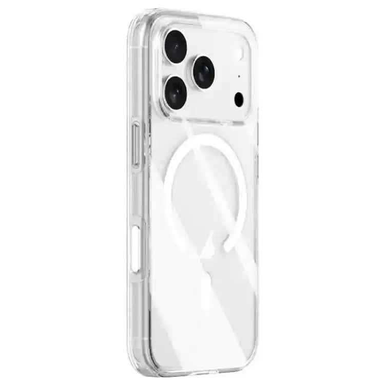ZGA Magsafe Metal AI Buttons Clear PC Hybrid TPU Phone Case