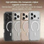 ZGA Magsafe Metal AI Buttons Clear PC Hybrid TPU Phone Case