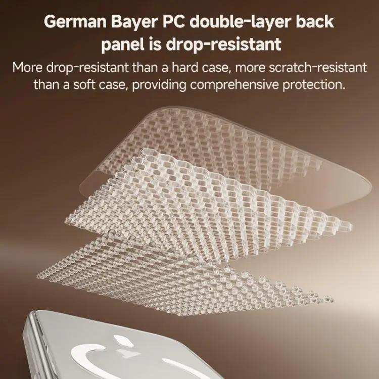 ZGA Magsafe Metal AI Buttons Clear PC Hybrid TPU Phone Case ZGA