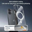 ZGA Magsafe Metal Buttons Clear PC Hybrid TPU Phone Case