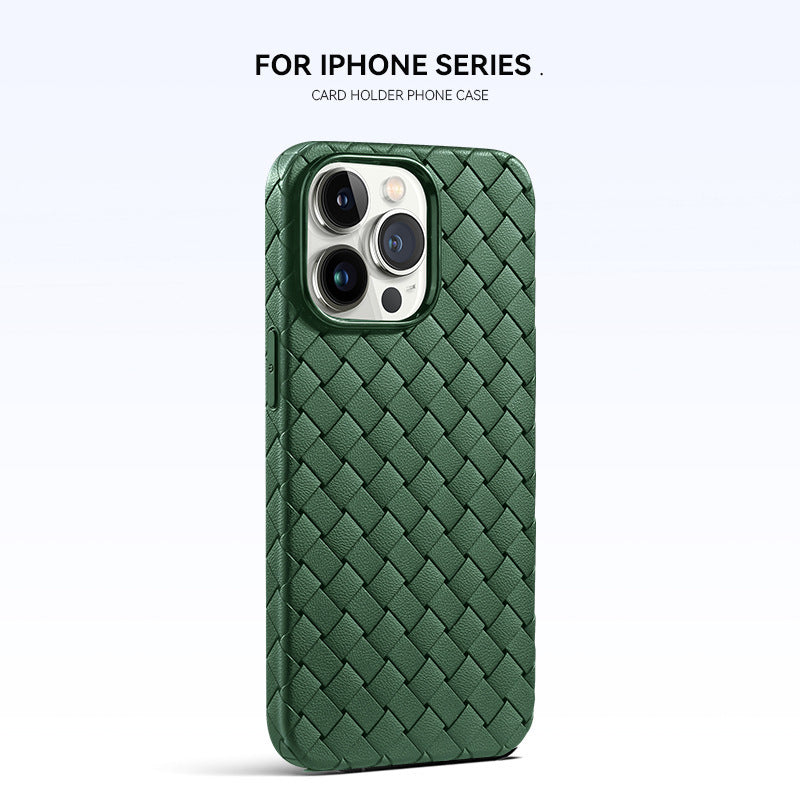 Woven Pattern Phone Case Breathable Heat Dissipation Drop-resistant Protective Cover For iPhone 15