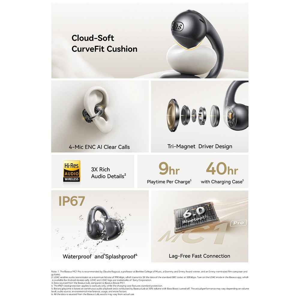 Baseus Bowie MC1 Pro Open-Ear TWS Earbuds