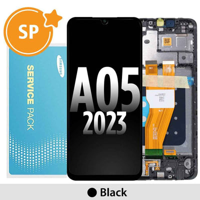 Samsung Galaxy A05 (2023) A055F LCD Replacement with Frame GH81-24189A (Service Pack)-Black