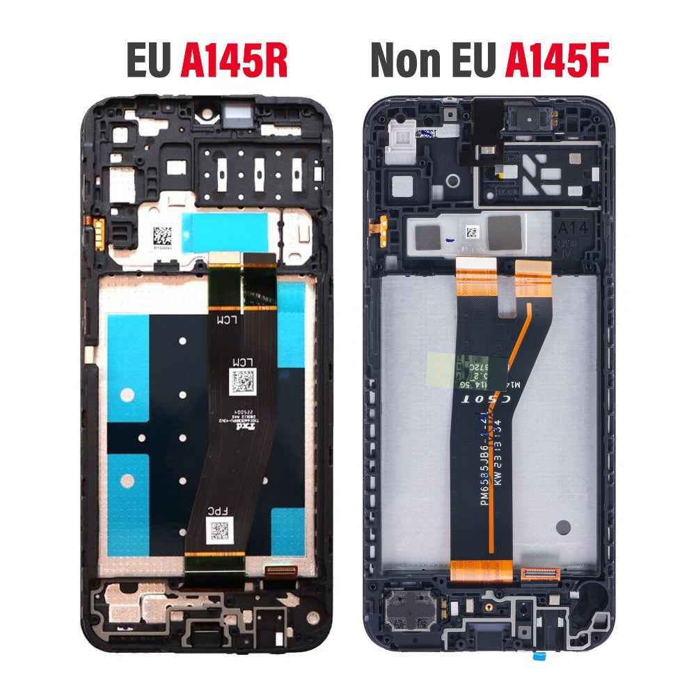 AUSTRALIAN VERSION-Samsung Galaxy A14 4G A145F LCD Screen Replacement Digitizer GH82-31185A (Service Pack)-Black (Australian Version)