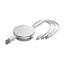 iQuick 3 in 1 Retractable Fast Charge & Data Sync Cable IQTC2301 1.2m