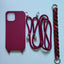 Chain Crossbody Phone Case Candy Color Soft Shell For iPhone 16