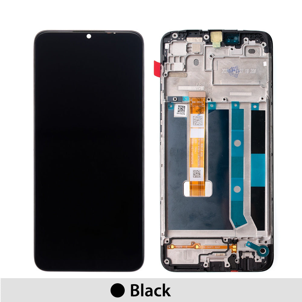 BQ7 LCD Assembly Replacement with Frame for OPPO A15 / A15s / A35 (As the same as service pack, but not from official OPPO)-Black