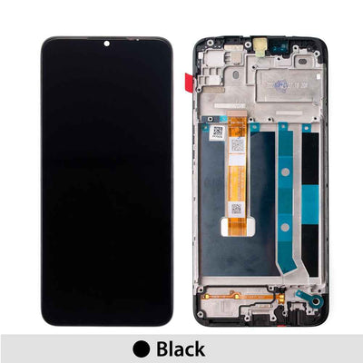 BQ7 LCD Assembly Replacement with Frame for OPPO A15 / A15s / A35 (As the same as service pack, but not from official OPPO)-Black
