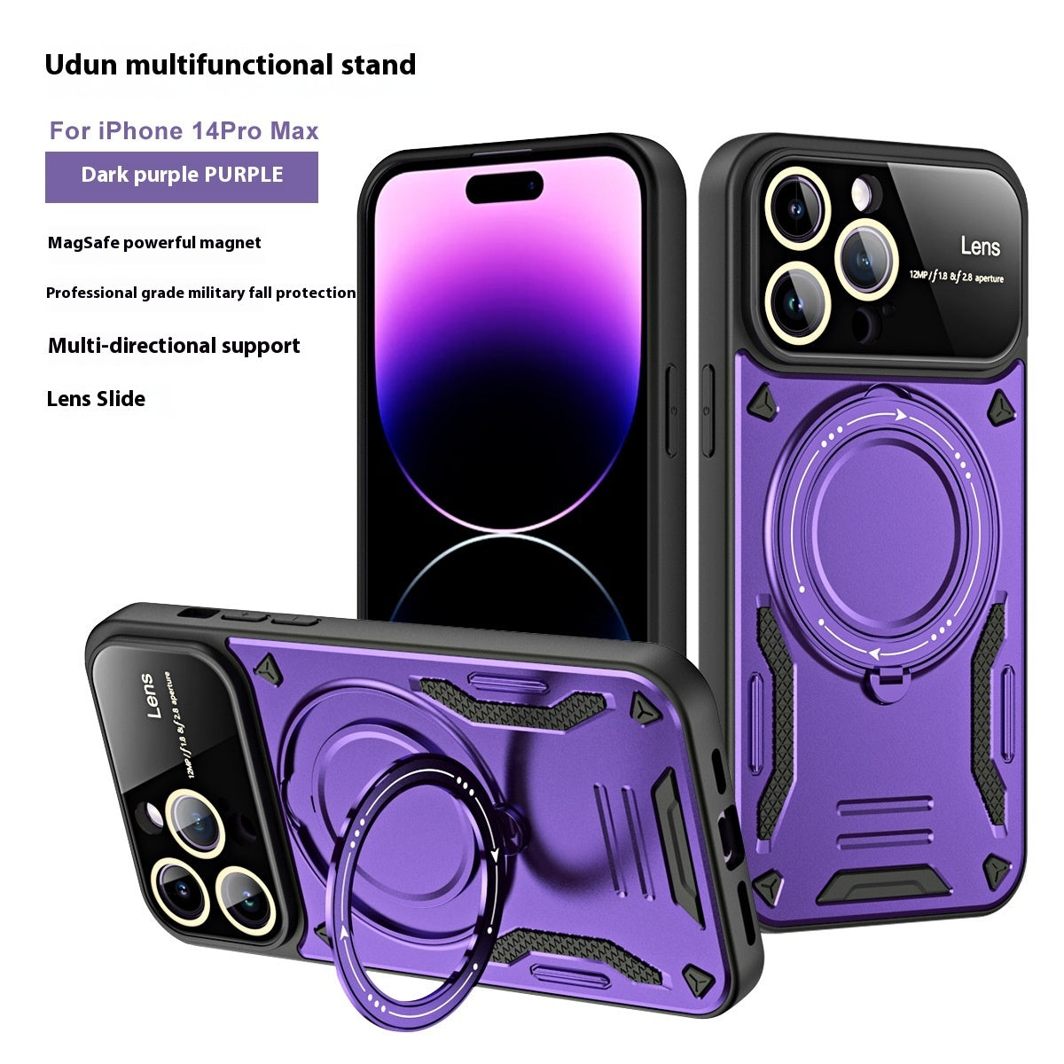 Multifunctional Large Window Magnetic Bracket Phone Case For iPhone 16