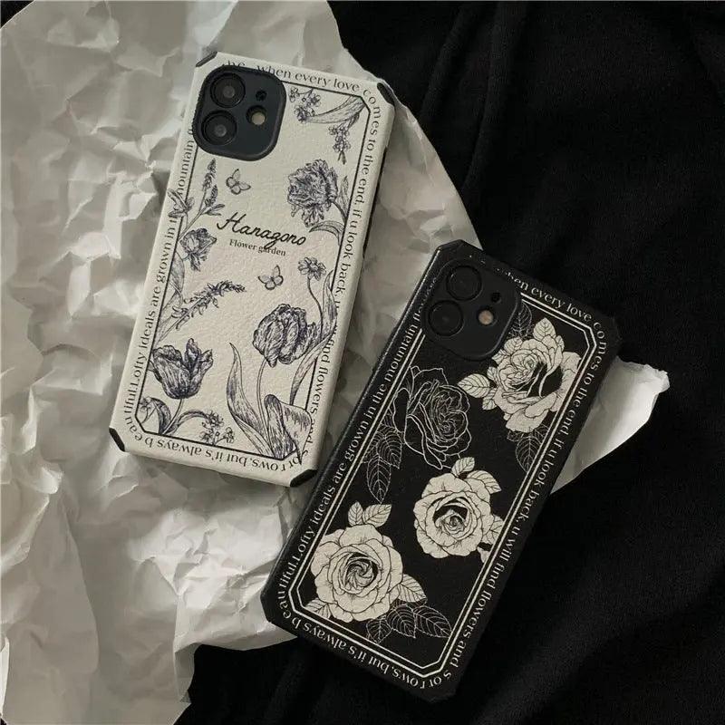 Anti-falling Of Vintage Flower Mobile Phone Case Online Only