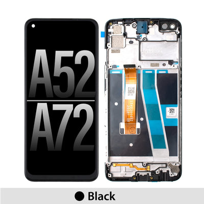 BQ7 LCD Assembly Replacement with Frame for OPPO A52 4G / A72 4G (AS the same as service pack, but not from official OPPO)