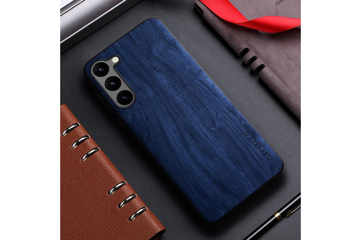 Applicable To Plus Simple Interlaced Wood Grain Phone Case For Samsung Galaxy S24