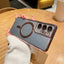 Electroplating Magnetic Mobile Phone Case Wireless Charging Transparent For Samsung Galaxy S23