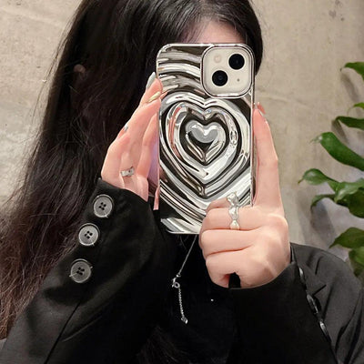 Solid Color Three-dimensional Love Phone Case Online Only