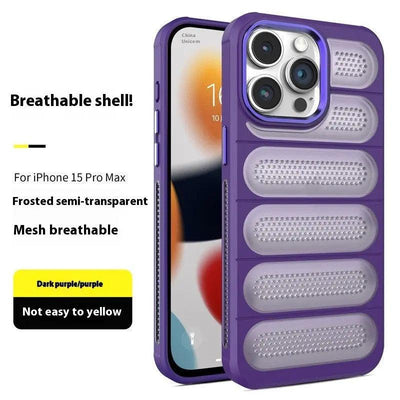 Applicable 15 Cooling Grid Phone Case Iphone14 Protective Sleeve Online Only