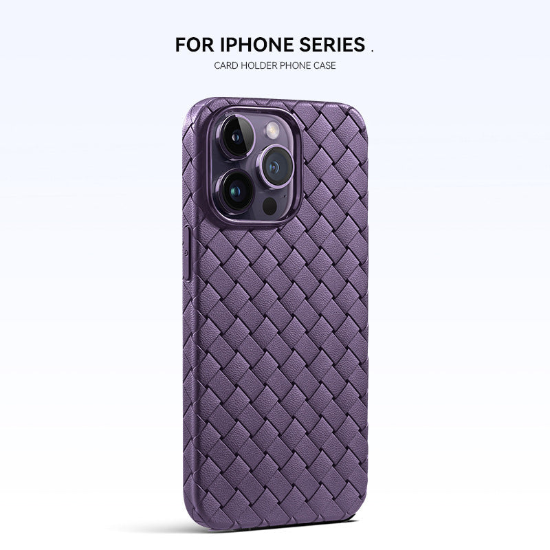 Woven Pattern Phone Case Breathable Heat Dissipation Drop-resistant Protective Cover For iPhone 15