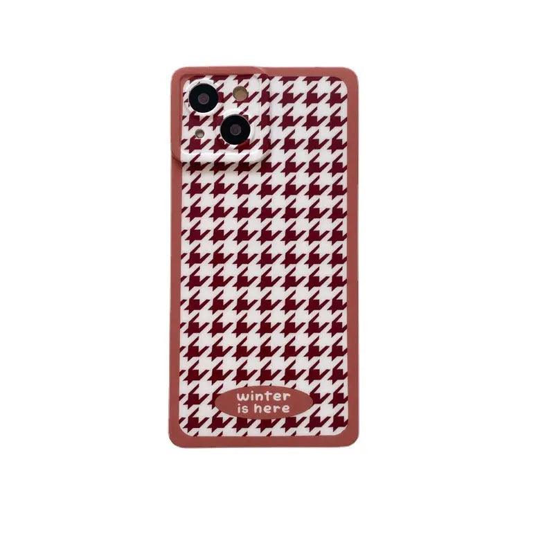 Houndstooth English Signed Mobile Phone Case Online Only