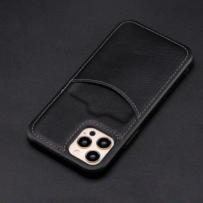 Card-inserting Leather Case Back Cover Type Protective Case Online Only