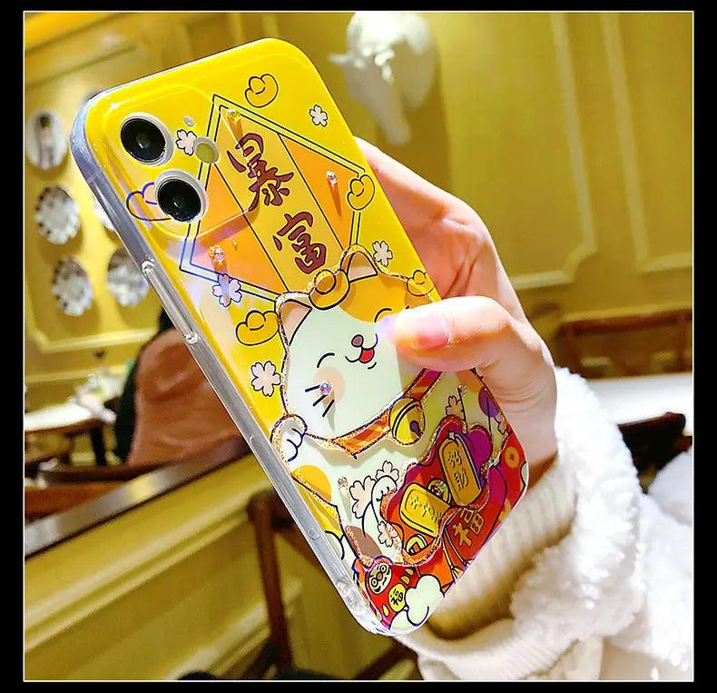 Zhaocai Cat Adhesive Mobile Phone Case - MyMobile