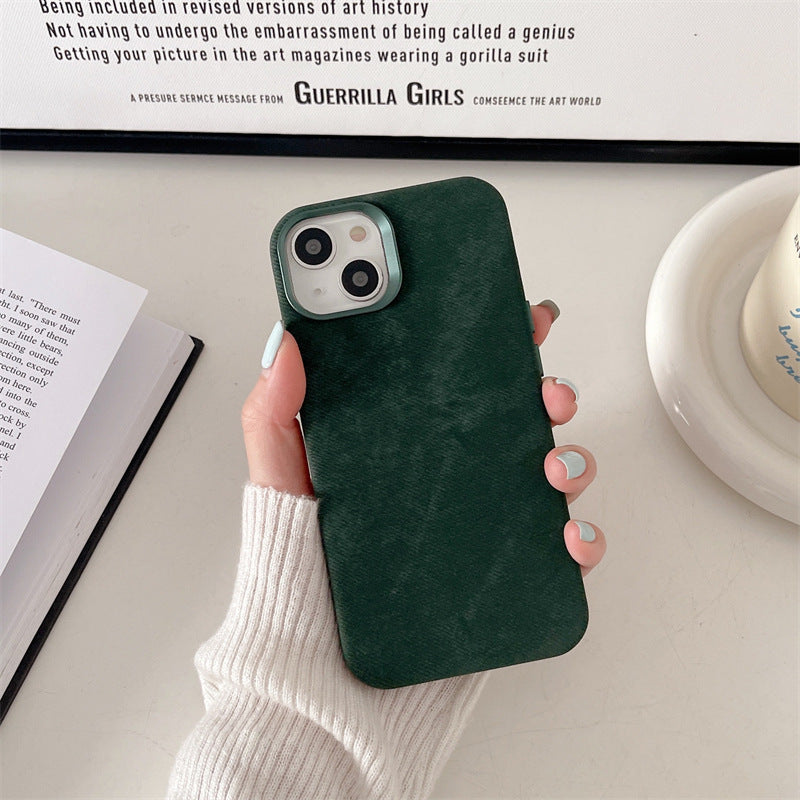 Mobile Phone Case With Ultra-fine Fiber Pattern Magnetic Suction For iPhone 16