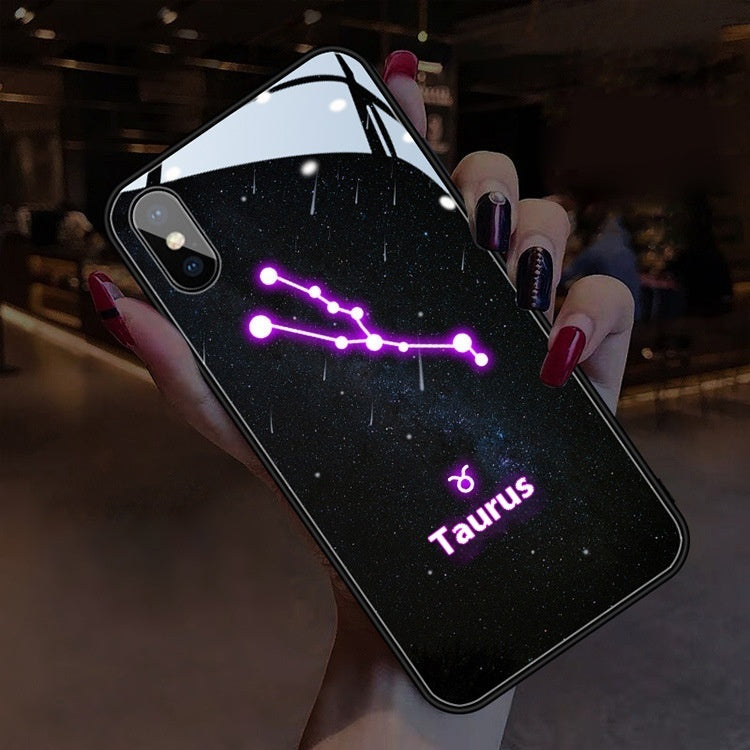 Creative Call Light 12 Constellation Phone Case For iPhone 15