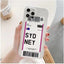 Airline Ticket Tpu Mobile Phone Case - MyMobile