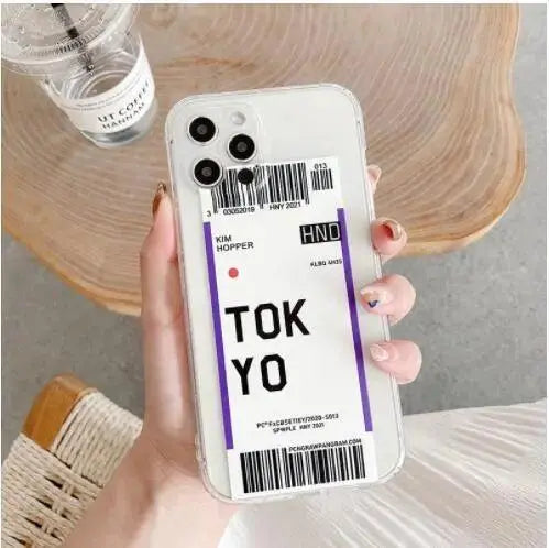 Airline Ticket Tpu Mobile Phone Case - MyMobile