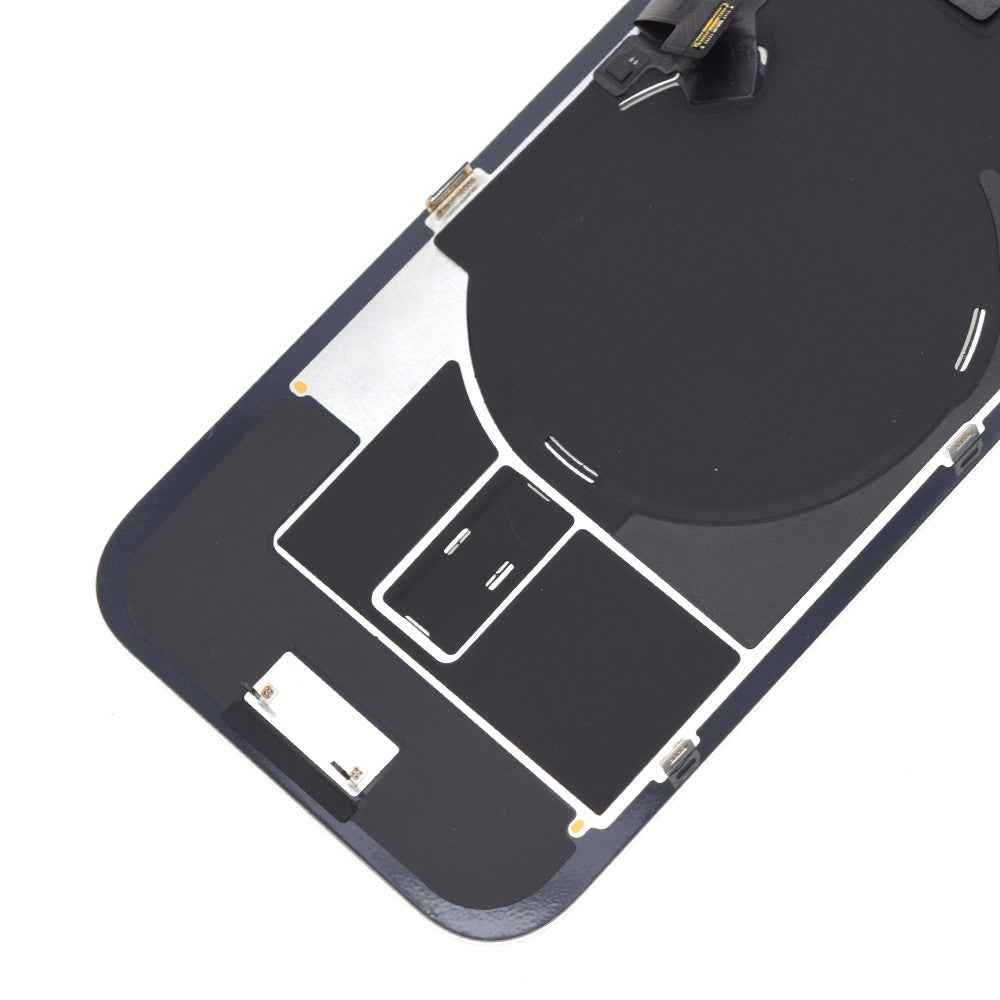 BQ7 Rear Cover Glass with Camera Lens Glass and Wireless NFC Charging with Flash Flex Cable for iPhone 16-White