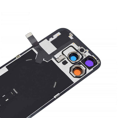 BQ7 Rear Cover Glass with Camera Lens Glass and Wireless NFC Charging with Flash Flex Cable for iPhone 16 Pro Max-Black Titanium