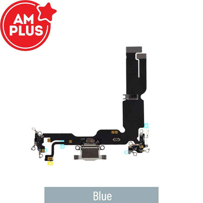 AMPLUS Charging Port for iPhone 15 Plus -Blue
