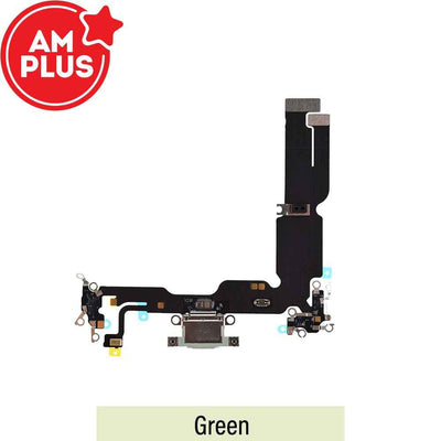 AMPLUS Charging Port for iPhone 15 Plus -Green