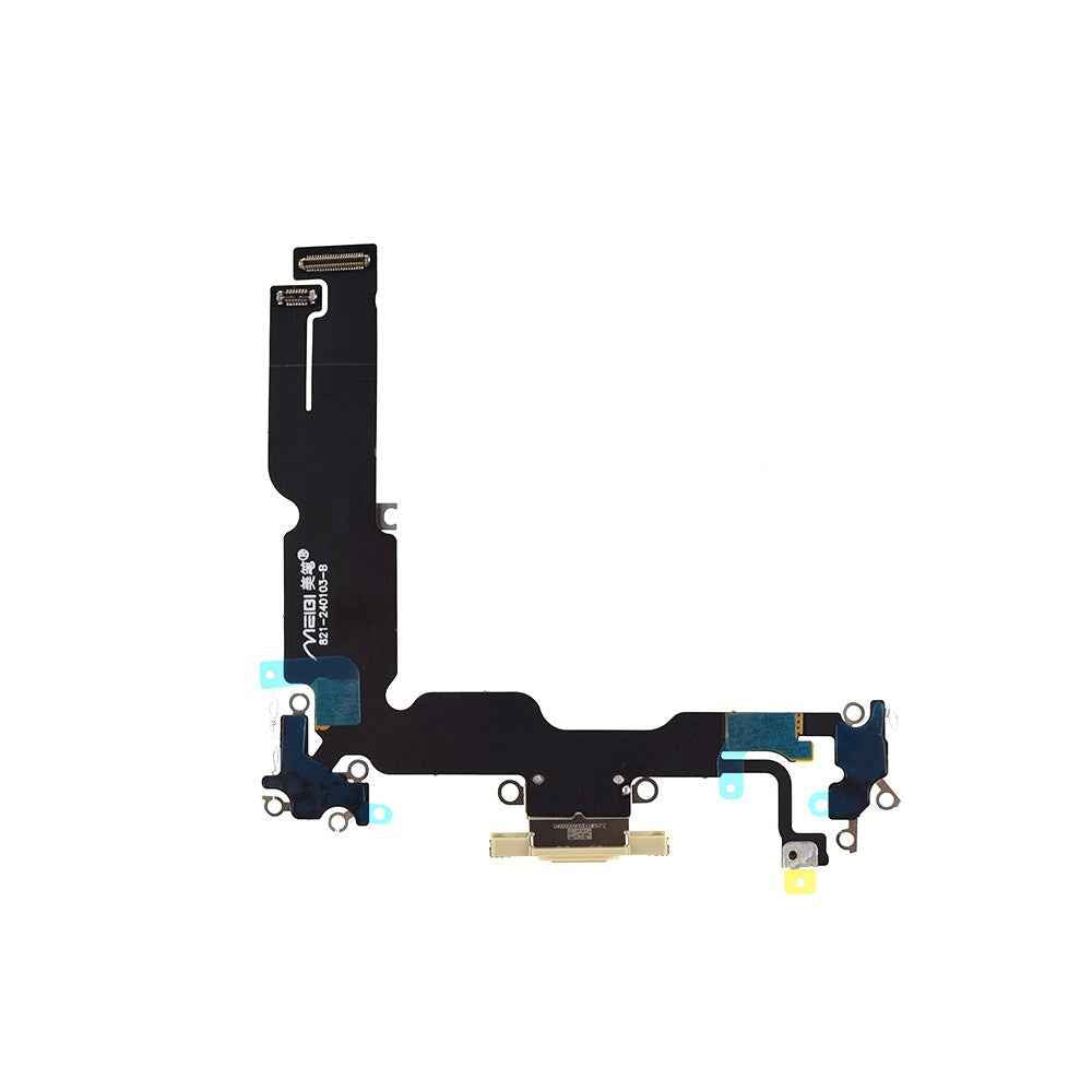 AMPLUS Charging Port for iPhone 15 Plus -Yellow