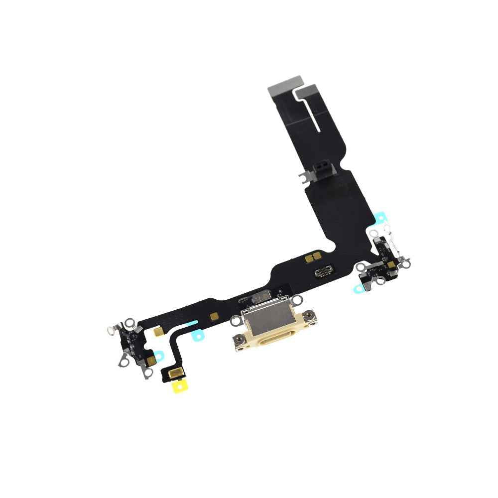 AMPLUS Charging Port for iPhone 15 Plus -Yellow