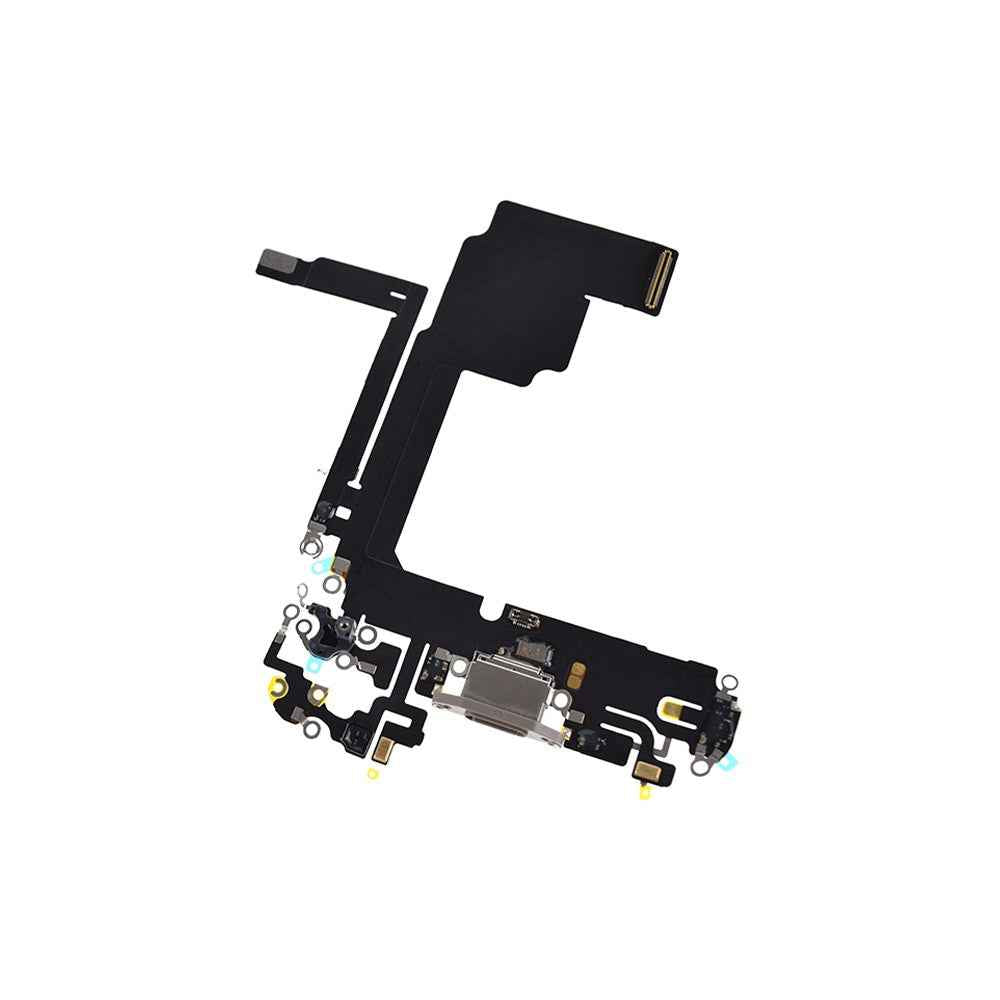 AMPLUS Charging Port for iPhone 15 Pro -Natural Titanium