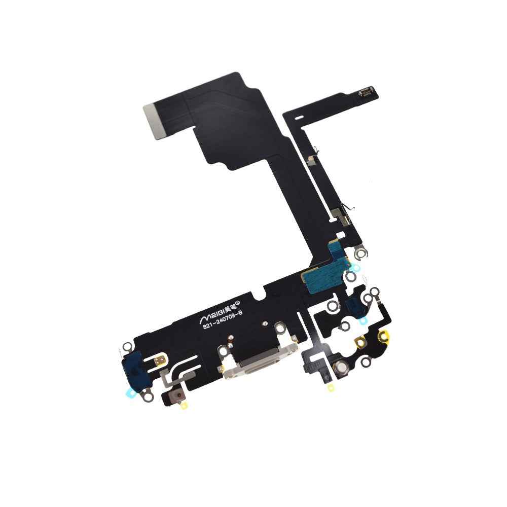AMPLUS Charging Port for iPhone 15 Pro -White Titanium