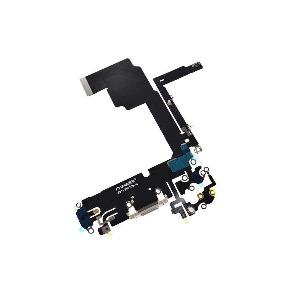 AMPLUS Charging Port for iPhone 15 Pro -White Titanium