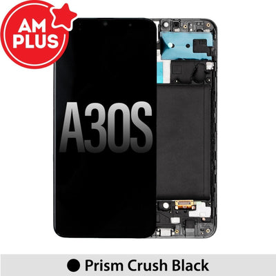 AMPLUS LCD Screen Repair for Samsung Galaxy A30s A307F with Frame - Black - MyMobile