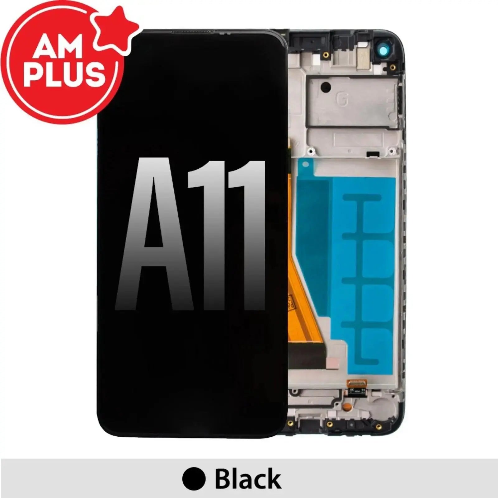 AMPLUS OLED Screen Replacement Digitizer with Frame for Samsung Galaxy A11 A115F - Black - MyMobile