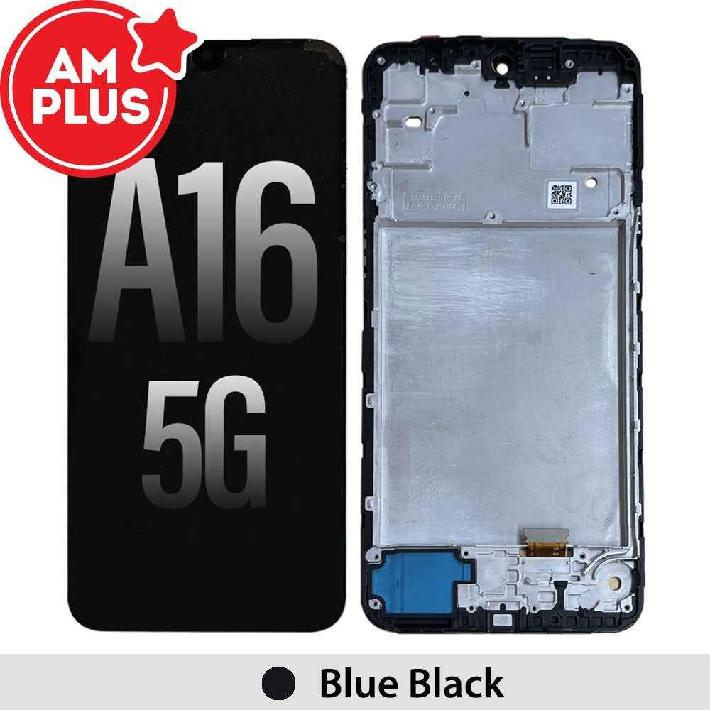 AMPLUS OLED Screen Replacement Digitizer with Frame for Samsung Galaxy A16 5G A166P-Blue Black