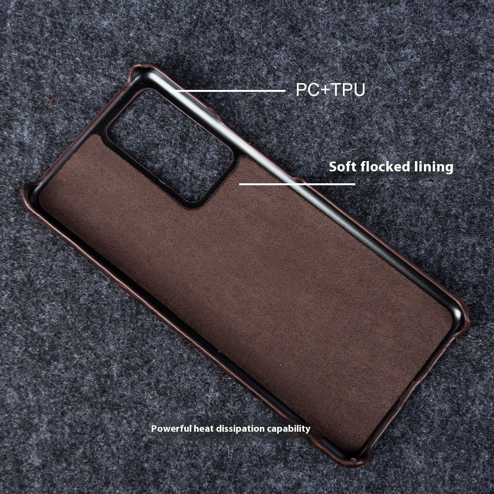 Anti - fingerprint Half Pack Anti - fall Genuine Leather Phone Case For iPhone 16 - MyMobile