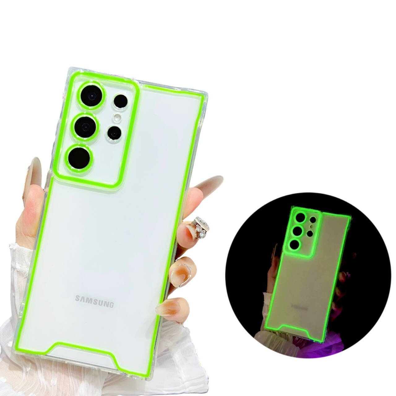 Applicable Fluorescent Drop - resistant Transparent Protective Cover For Samsung Galaxy S24 - MyMobile