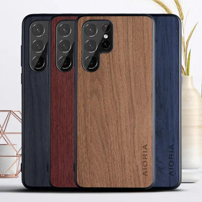 Applicable To Mobile Phone Protective Case Simple Retro Wood Grain Phone Case - MyMobile