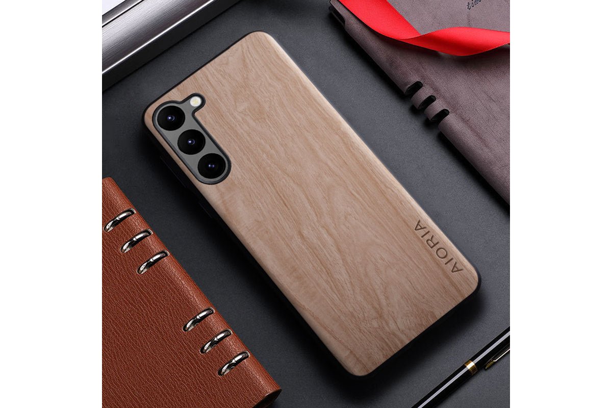 Applicable To Plus Simple Interlaced Wood Grain Phone Case For Samsung Galaxy S24 - MyMobile