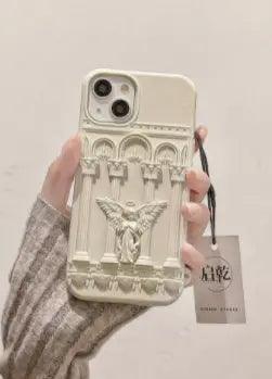 Art 3D Angel Silicone Soft Case Retro French Phone Case For iPhone 12, 13, 14 - MyMobile