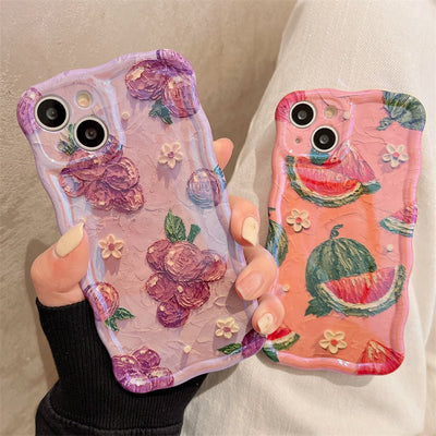 Art Oil Painting Fruit Watermelon Phone Case For iPhone 14 - MyMobile