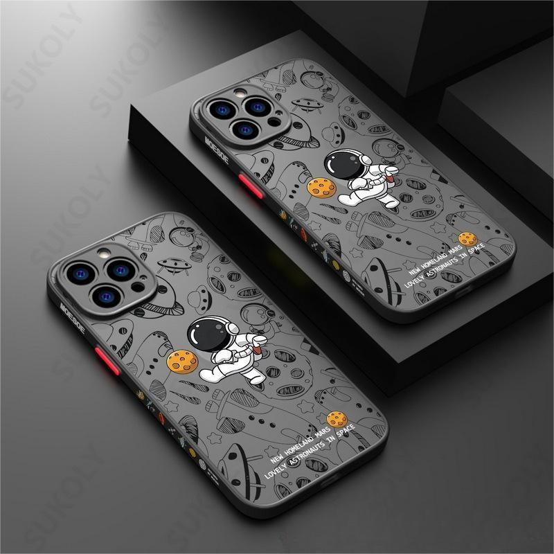 Astronaut Phone Case Doodle Moon Cartoon Eye Protection For iPhone 16 Pro Max - MyMobile