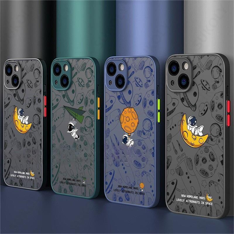 Astronaut Phone Case Doodle Moon Cartoon Eye Protection For iPhone 16 Pro Max - MyMobile